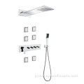 Concealed Shower System Wall mounted rainfall bathroom shower mixer concealed shower system with boy jets. Supplier